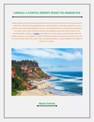 varkala a coastal serenity beside the arabian sea
