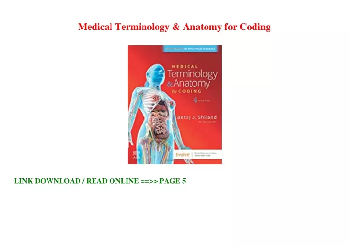 medical terminology anatomy for coding