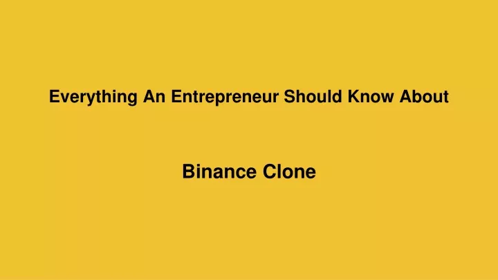 everything an entrepreneur should know about