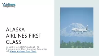 Alaska Airlines First Class