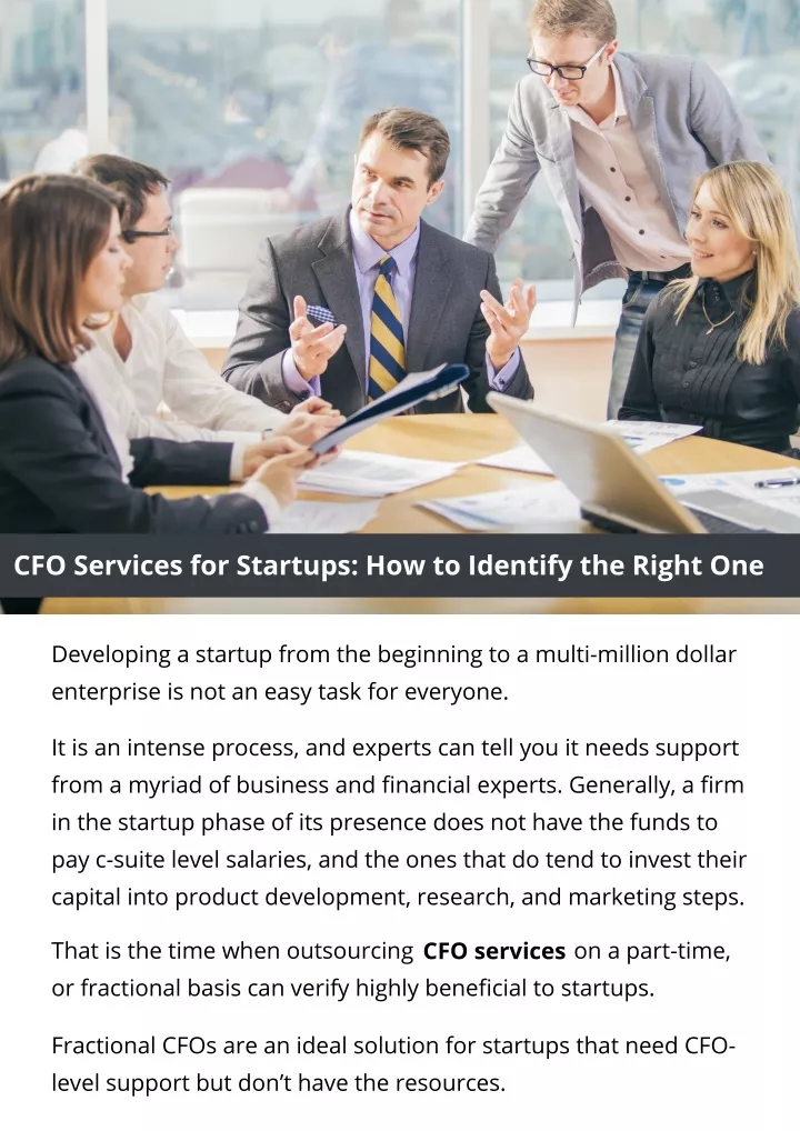 cfo services for startups how to identify