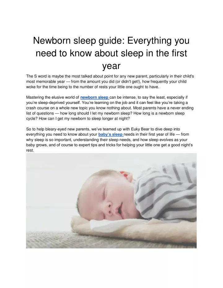 newborn sleep guide everything you need to know
