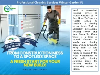 Professional Cleaning Services Winter Garden FL