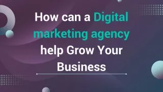How can a Digital marketing agency help Grow Your Business