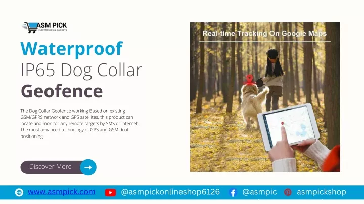 waterproof ip65 dog collar geofence