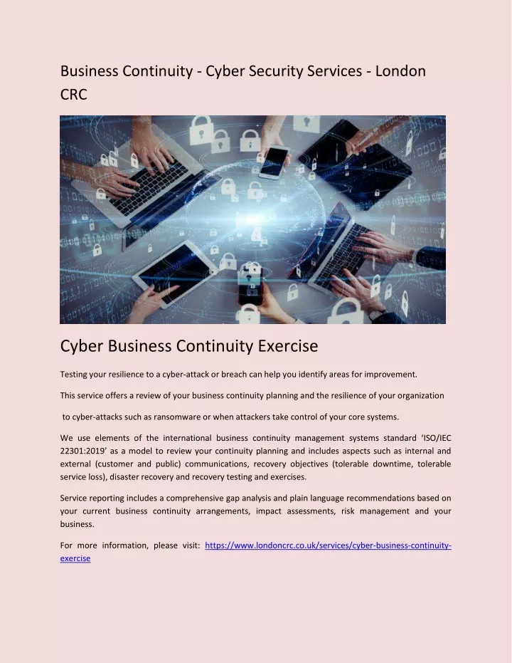 business continuity cyber security services