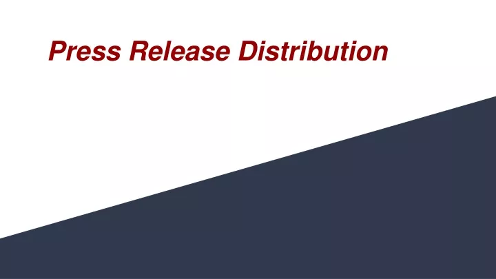 press release distribution