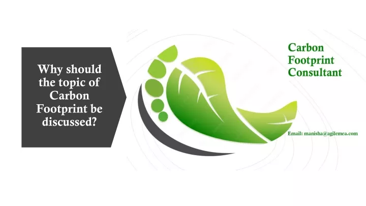 why should the topic of carbon footprint be discussed