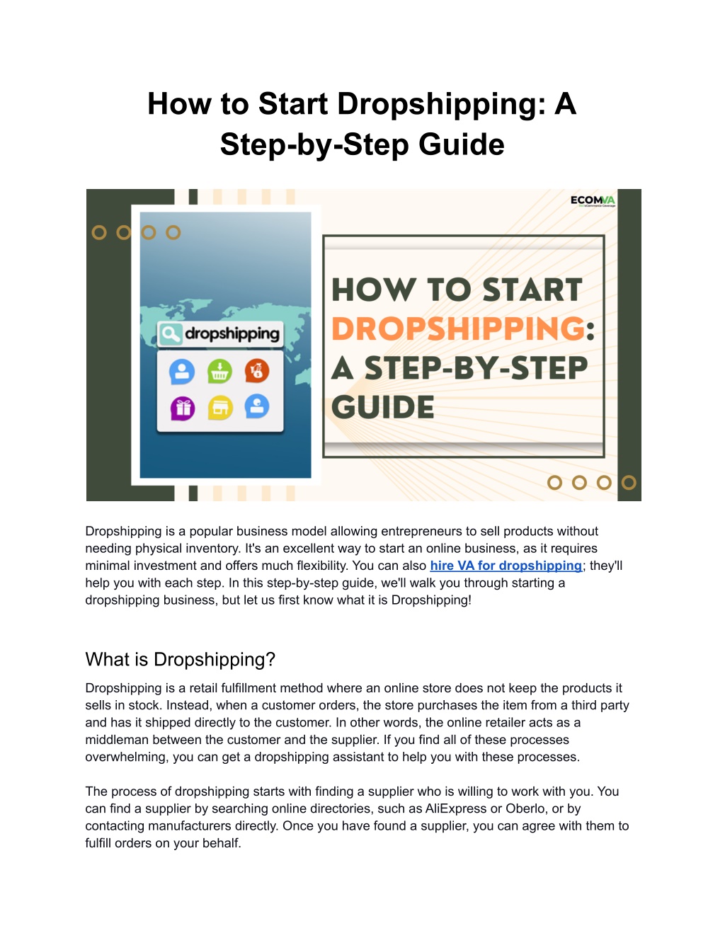 PPT - How to Start Dropshipping: A Step-by-Step Guide PowerPoint ...