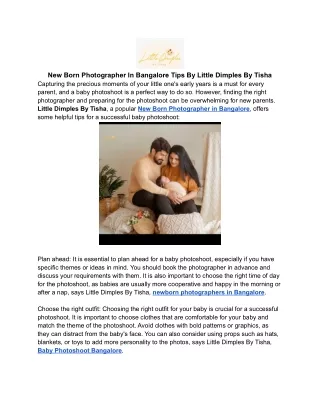 New Born Photographer In Bangalore Tips By Little Dimples By Tisha