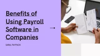 Benefits of Using Payroll Software in Companies