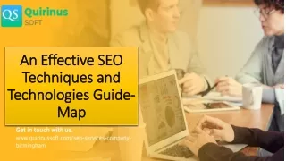 An Effective SEO Techniques and Technologies Guide-Map
