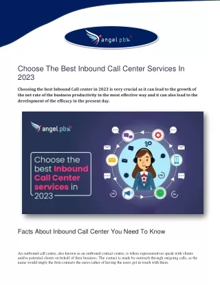 Choose The Best Inbound Call Center Services In 2023
