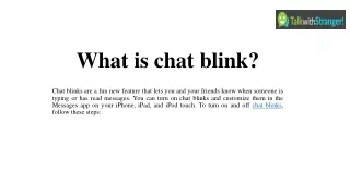 What is chat blink