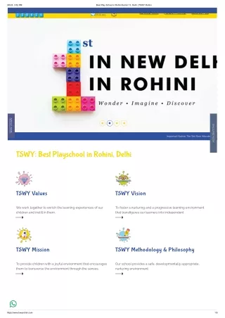 Best Play School in Rohini Sector 13, Delhi _ TSWY Rohini