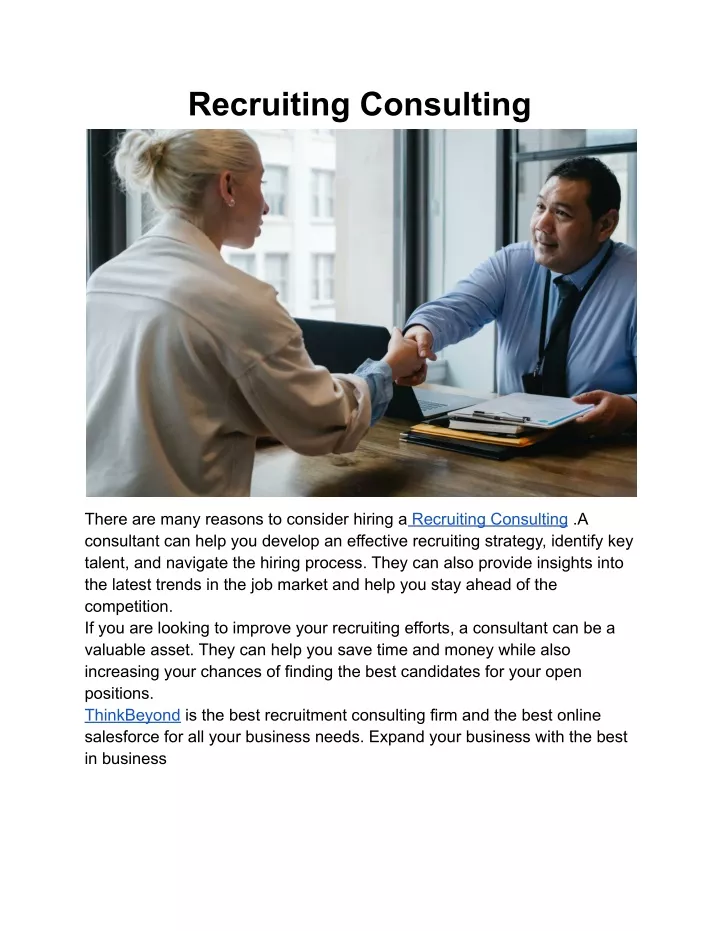 recruiting consulting
