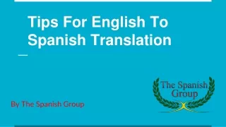 tips for english to spanish translation