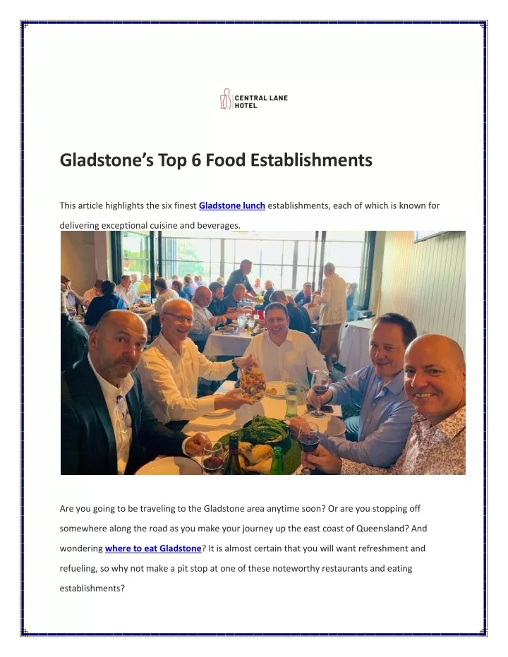 gladstone s top 6 food establishments