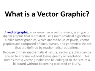 what is a vector graphic