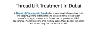 thread lift treatment in dubai