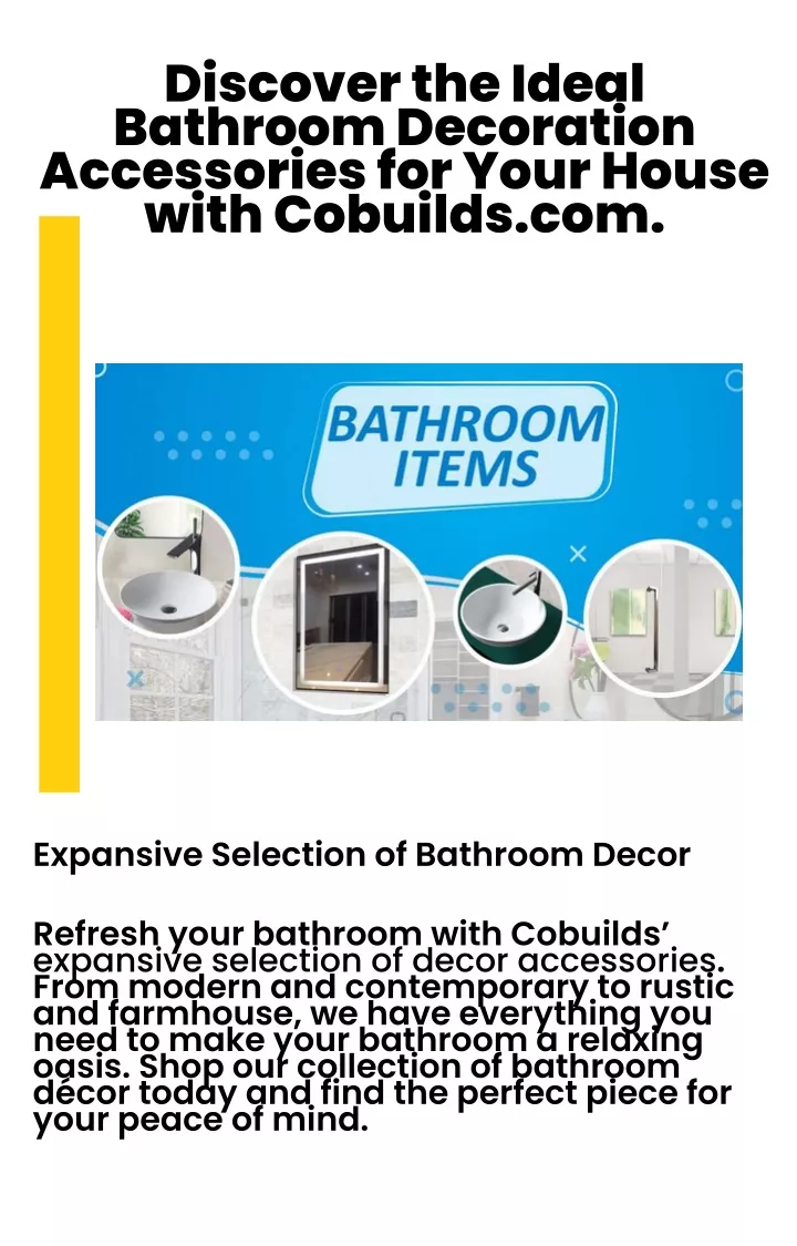 discover the ideal bathroom decoration