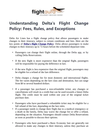 Delta's flight Change Policy 1-833-714-2120