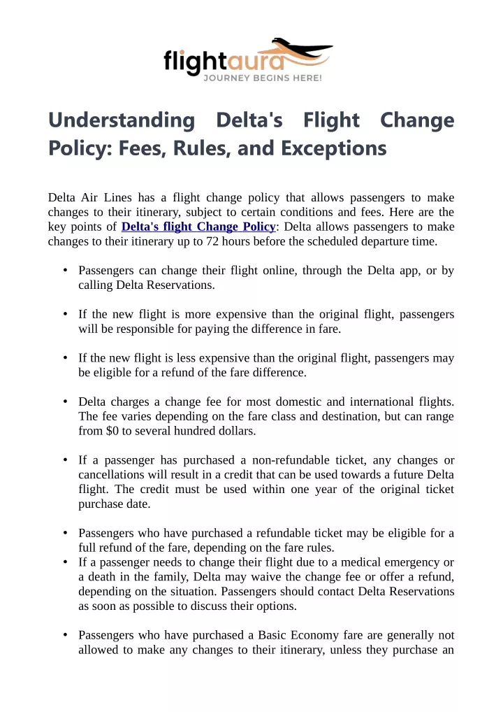 understanding delta s flight change policy fees