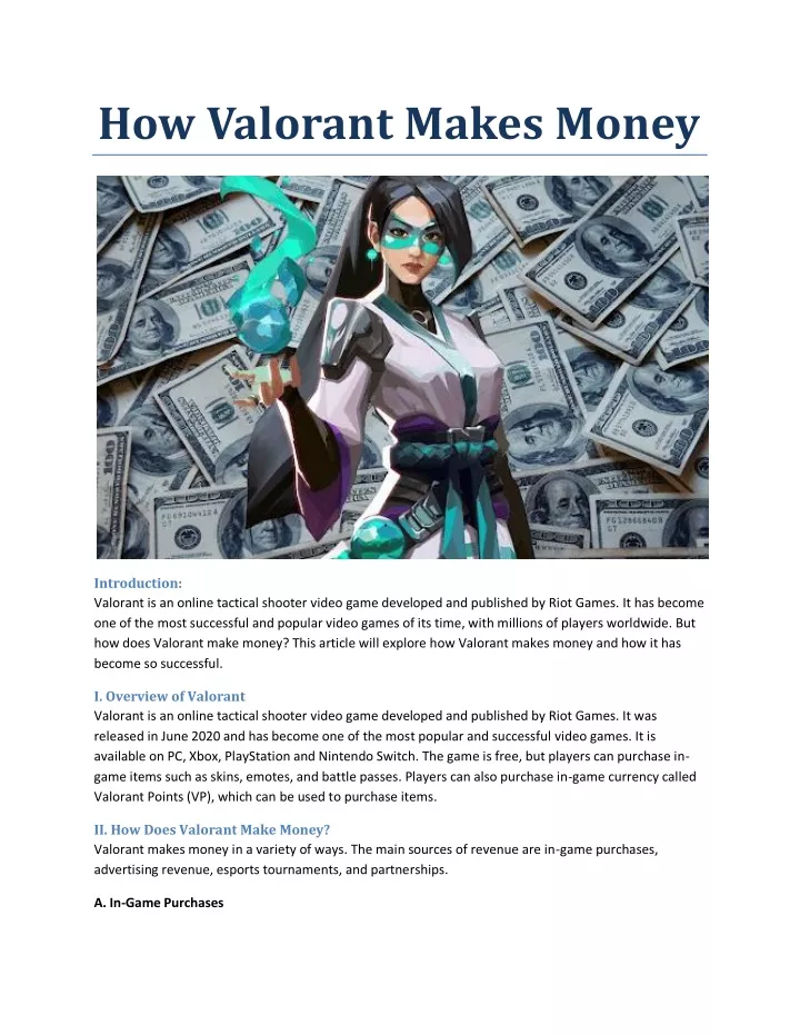 how valorant makes money