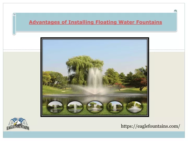 advantages of installing floating water fountains