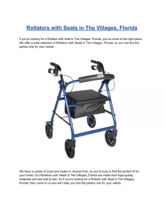 rollators with seats in the villages florida
