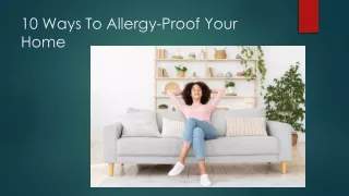 10 Ways To Allergy-Proof Your Home