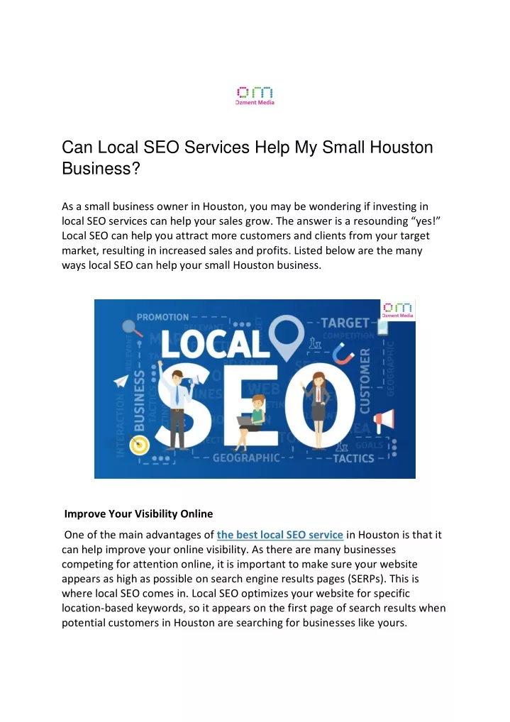 can local seo services help my small houston