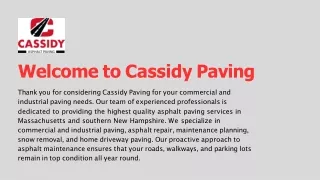 Welcome to Cassidy Paving