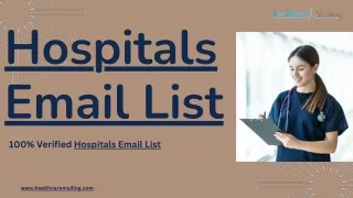 hospitals email list 100 verified hospitals email