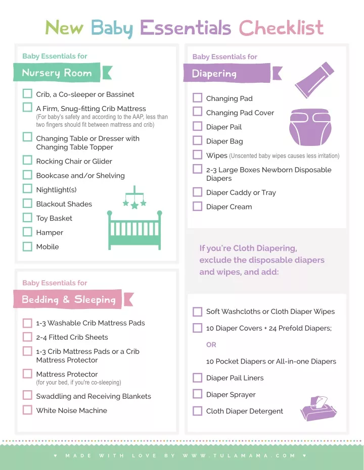 new baby essentials checklist
