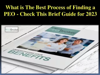 What is The Best Process of Finding a PEO - Check This Brief Guide for 2023