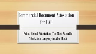 Commercial Document Attestation for UAE