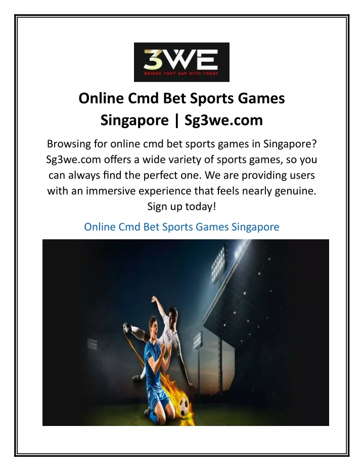 online cmd bet sports games singapore sg3we com