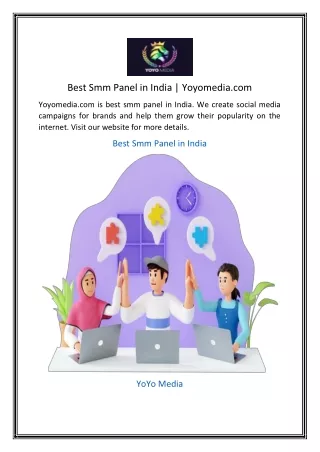 Best Smm Panel in India | Yoyomedia.com