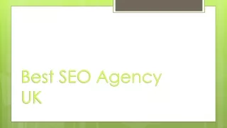 Best SEO Agency UK