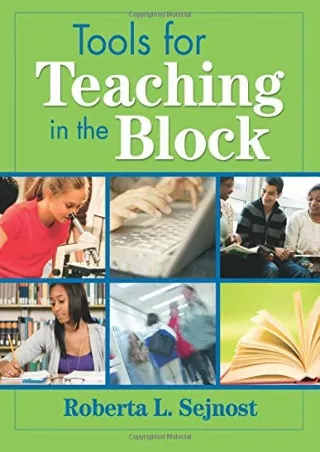 DOWNLOAD/PDF  Tools for Teaching in the Block