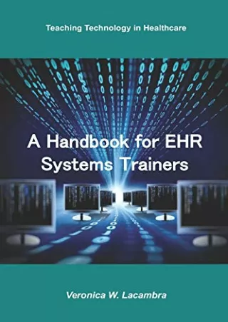 PDF/BOOK A Handbook for EHR System Trainers