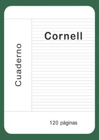 PDF/BOOK Cuaderno Cornell: Sistema de toma de notas Cornell – 120 páginas Diario
