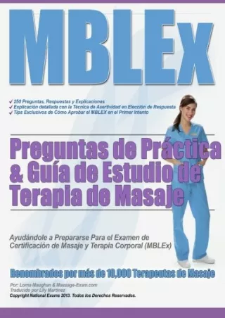 DOWNLOAD/PDF  MBLEx Preguntas de Práctica & Guía de Estudio de Terapia de Masaje