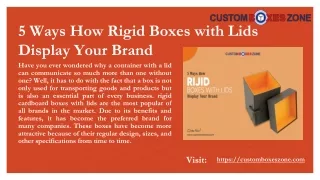 Rigid Cardboard Boxes with Lids