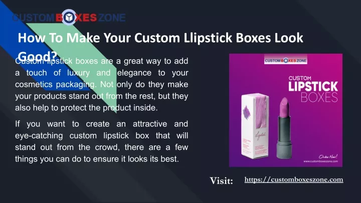 how to make your custom llipstick boxes look good