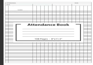 Download Attendance Book: Attendance Tracking Chart for Teachers, Employees, Sta