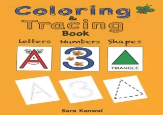 [PDF] Coloring & Tracing Book - ABC Letters, Numbers, & Shapes:: Kids educationa