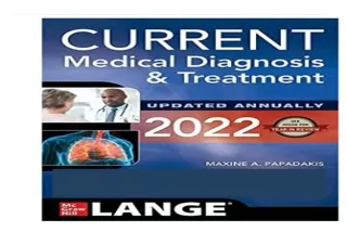 Download CURRENT MEDICAL DIAGNOSIS AND TREATMENT: 2022 Kindle