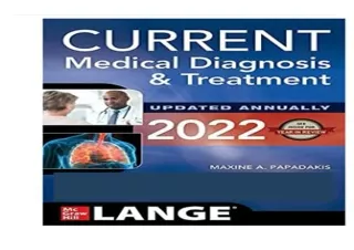 Download CURRENT MEDICAL DIAGNOSIS AND TREATMENT: 2022 Full